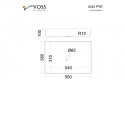 Voss Aldo V1255-411 Επικαθήμενος Νιπτήρας Inox Black Brushed 55x38 Voss Aldo V1255-411 Επικαθήμενος Νιπτήρας Inox Black Brushed 55x38